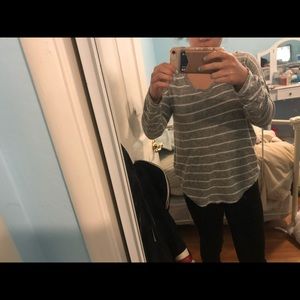 Hollister stripped sweater v neck top